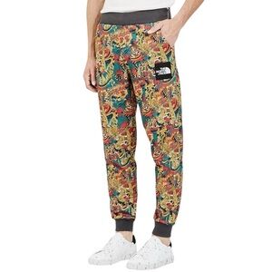The North Face Leopard Genesis Fine Joggers Unisex Small Yellow Graphic Pants